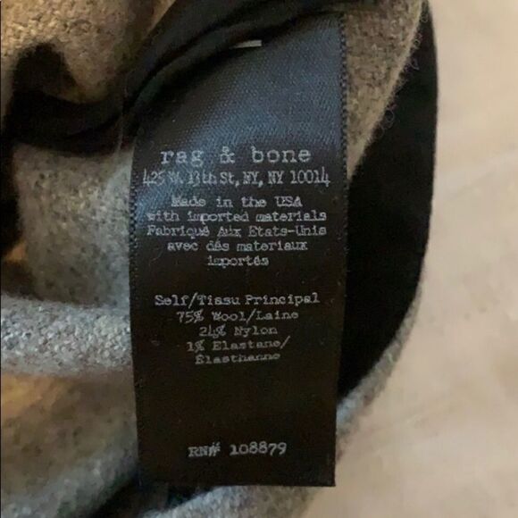 RAG AND BONE GREY WOOL DRESS - Picture 3 of 4